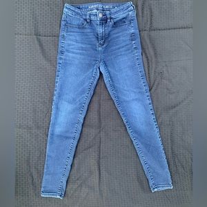 American Eagle Blue Jeans Size 2 Short Medium Wash Denim Skinny Jeans